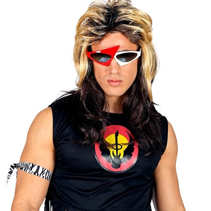 Widmann SRL Pruik rocker 80's jaren Luke