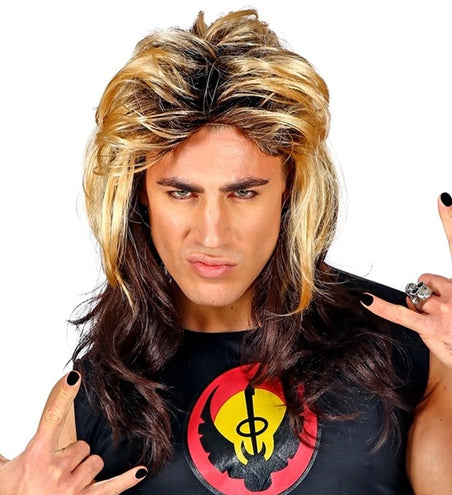 Widmann SRL Pruik rocker 80's jaren Luke