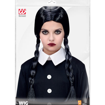 Widmann SRL Pruik schoolmeisje met vlechten kind