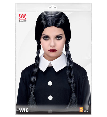 Widmann SRL Pruik schoolmeisje met vlechten kind