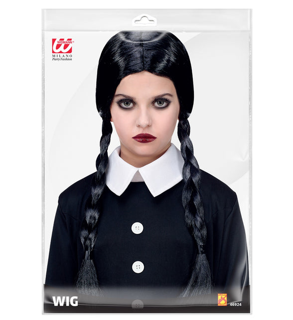 Widmann SRL Pruik schoolmeisje met vlechten kind