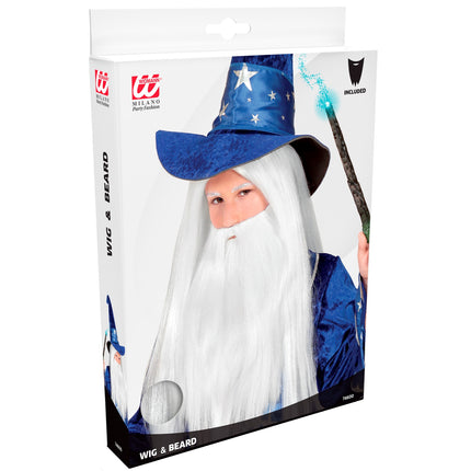 Widmann SRL Pruik tovenaar met baard