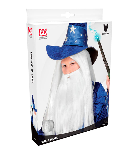 Widmann SRL Pruik tovenaar met baard