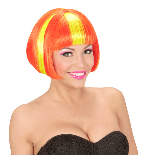 Widmann SRL Pruik, Valentina Neon Geel/Oranje