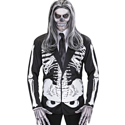 Widmann SRL Pruik vampier grijs lang haar