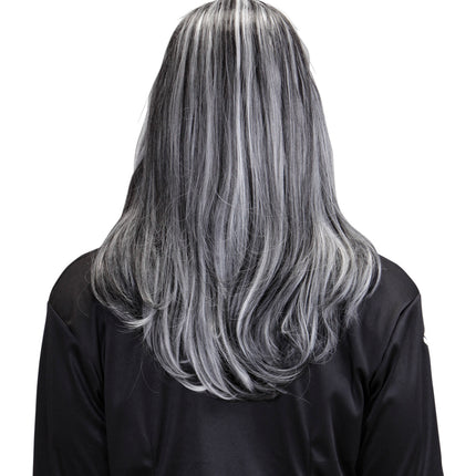 Widmann SRL Pruik vampier grijs lang haar