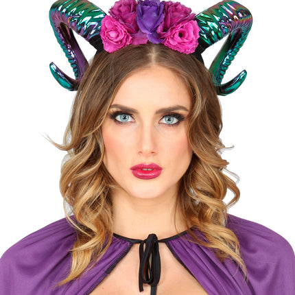 Widmann SRL Ram hoorns met bloemen