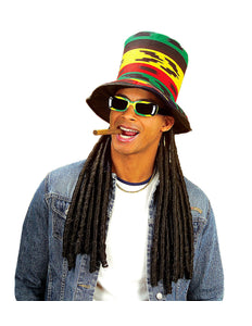 Widmann SRL Rasta hoed met dreadlocks reggae