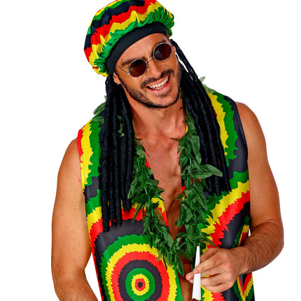 Widmann SRL Rasta muts met dreadlocks