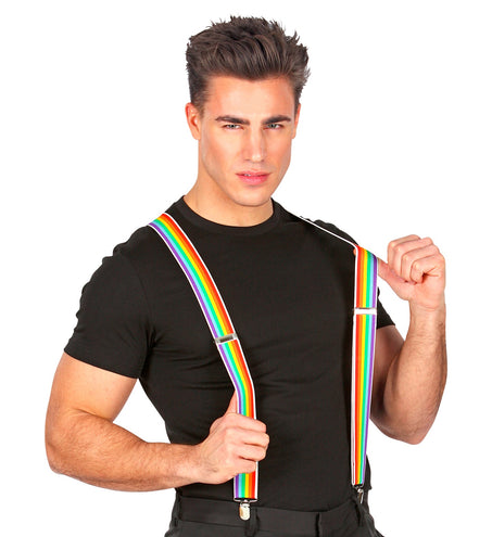 Widmann SRL Regenboog bretels rechte streep