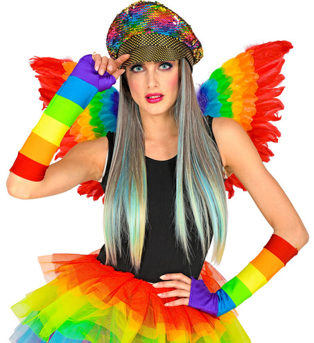 Widmann SRL Regenboog pet met haar