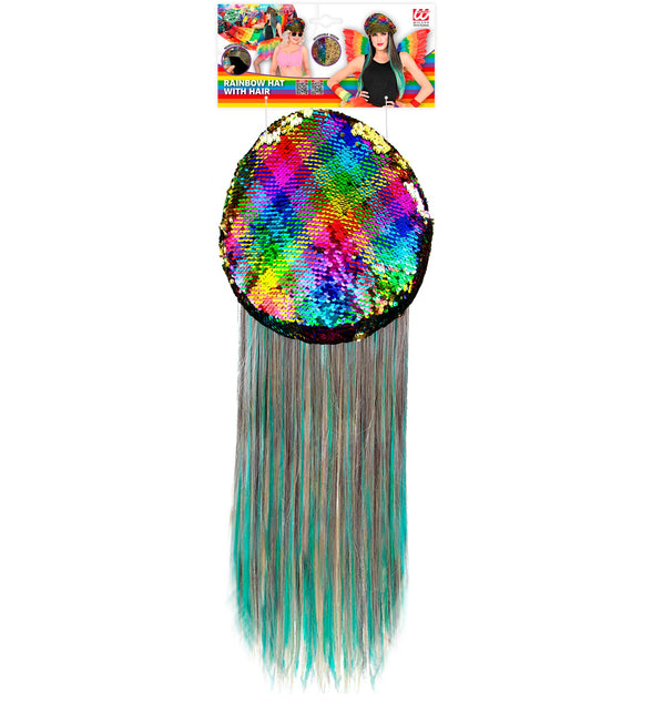 Widmann SRL Regenboog pet met haar