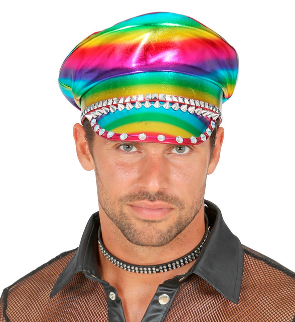 Widmann SRL Regenboog pet met studs
