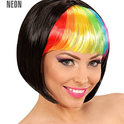 Widmann SRL Regenboog rave pruikjes