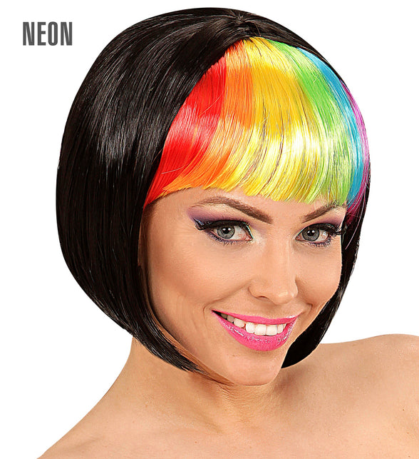 Widmann SRL Regenboog rave pruikjes