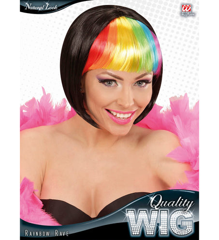 Widmann SRL Regenboog rave pruikjes