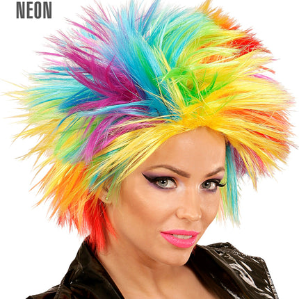 Widmann SRL Regenboog spike pruikjes