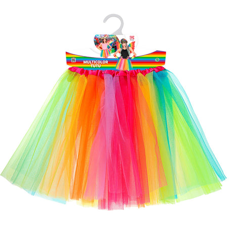 Widmann SRL Regenboog tutu meerkleurig dames