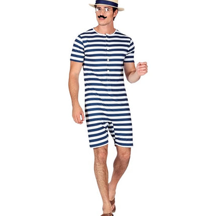 Widmann SRL Retro badpak - blauw / wit Robin