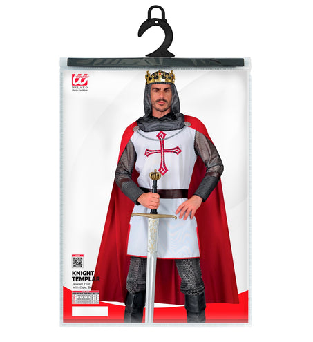 Widmann SRL Ridderkostuum  tuniek met capuchon en riem en cape
