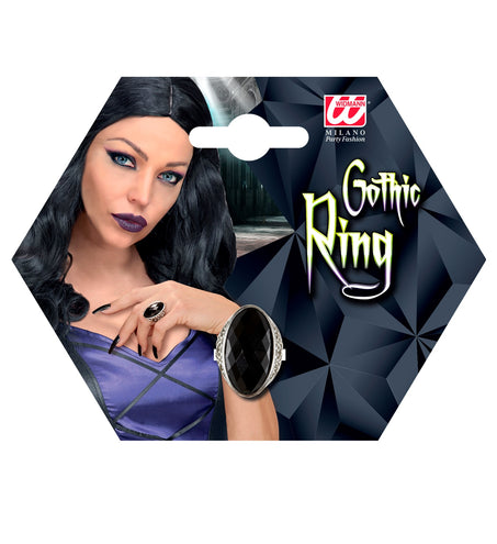 Widmann SRL Ring met zwarte steen