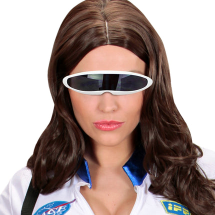 Widmann SRL Robot bril snelle planga wit Science fiction