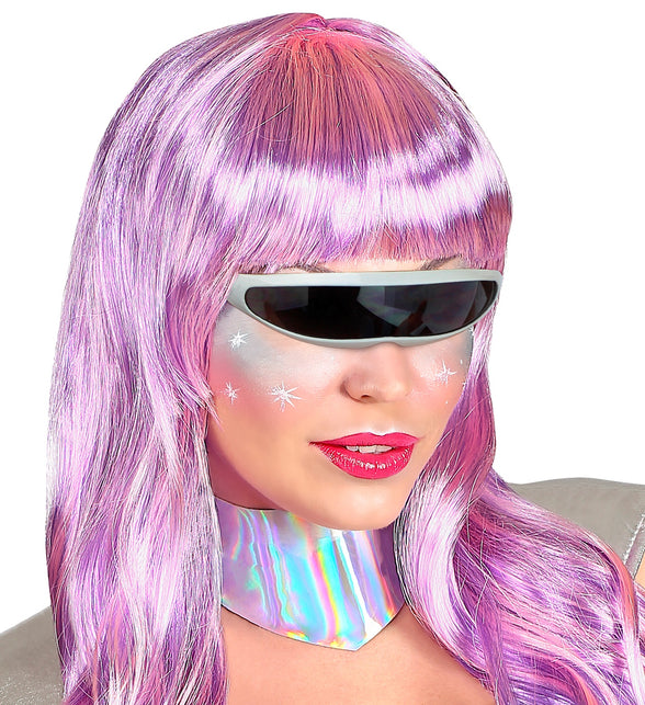 Widmann SRL Robot bril snelle planga zilver Science fiction