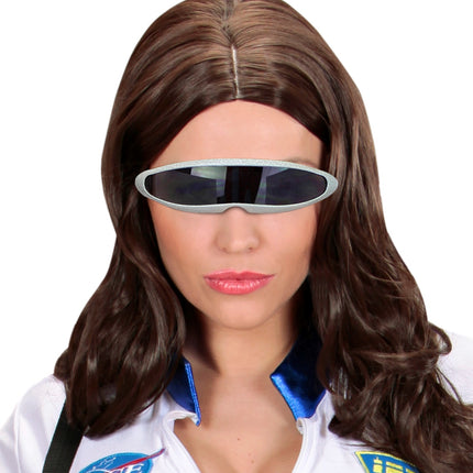 Widmann SRL Robot bril snelle planga zilver Science fiction