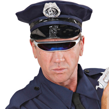 Widmann SRL Robot bril snelle planga zilver Science fiction