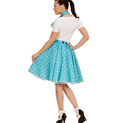 Widmann SRL Rock en Roll rokje blauw met halsbandje