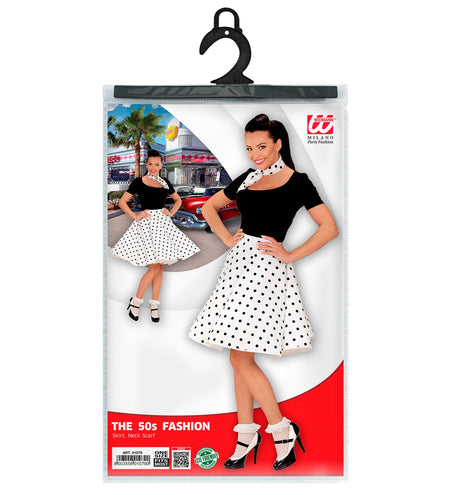 Widmann SRL Rock en Roll rokje wit met halsbandje