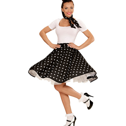 Widmann SRL Rock en Roll rokje zwart met halsbandje