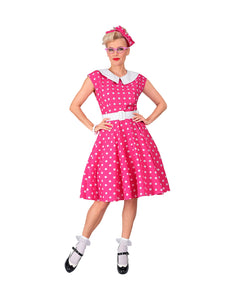 Widmann SRL Rock-'n-roll fashion jurk roze 50s