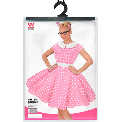 Widmann SRL Rock-'n- roll  fashion jurk roze 50s