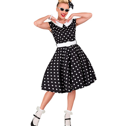 Widmann SRL Rock-'n-roll fashion jurk zwart