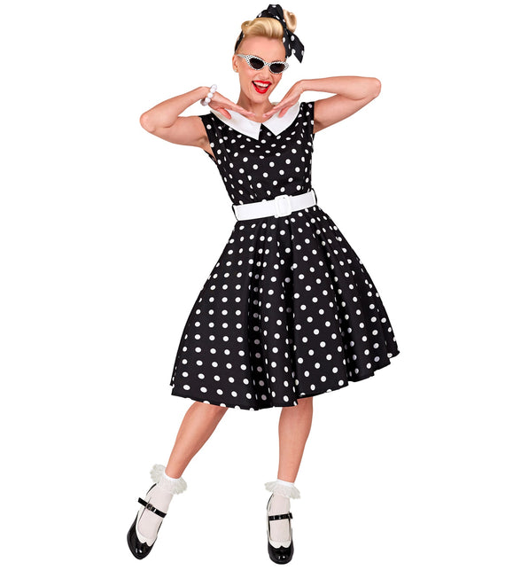 Widmann SRL Rock-'n-roll fashion jurk zwart