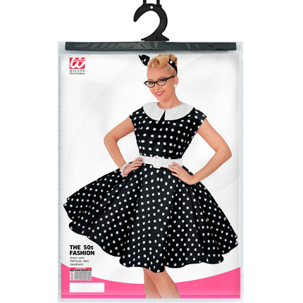 Widmann SRL Rock-'n-roll fashion jurk zwart