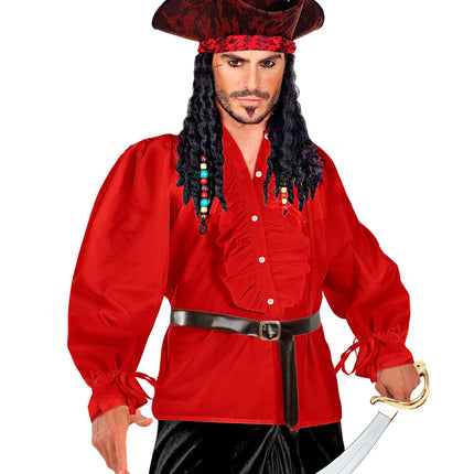 Widmann SRL Rode blouse met ruches