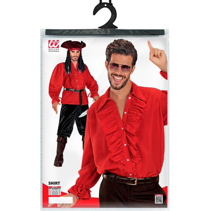 Widmann SRL Rode blouse met ruches