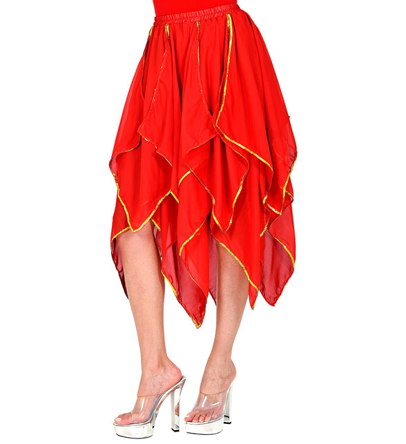 Widmann SRL Rode chiffon rok