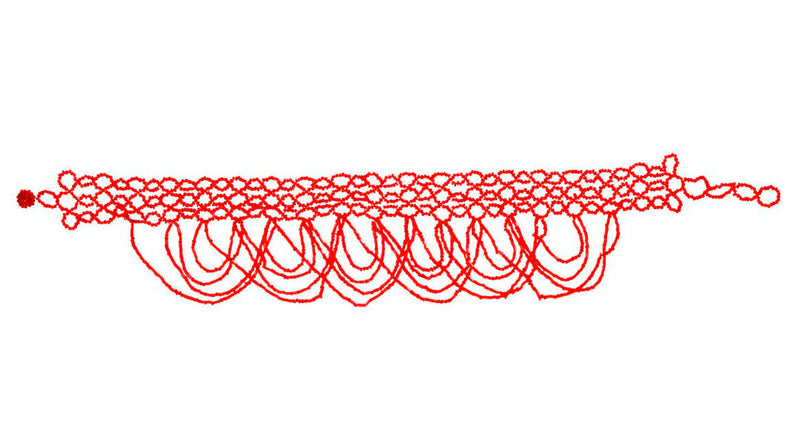 Widmann SRL Rode Choker Met Pareltjes