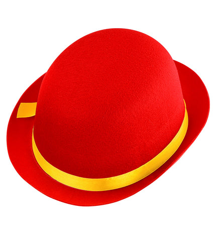 Widmann SRL Rode clownshoed met gele band