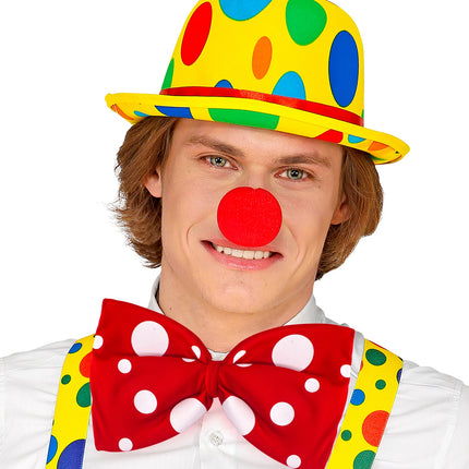 Widmann SRL Rode clownstrik met bollen