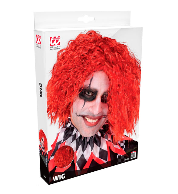 Widmann SRL Rode creepy clownspruik