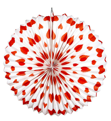 Widmann SRL Rode harten lampion deco voor trouwfeest