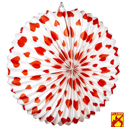 Widmann SRL Rode harten lampion deco voor trouwfeest