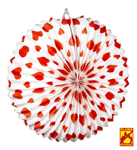 Widmann SRL Rode harten lampion deco voor trouwfeest