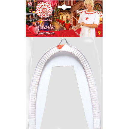 Widmann SRL Rode harten lampion deco voor trouwfeest