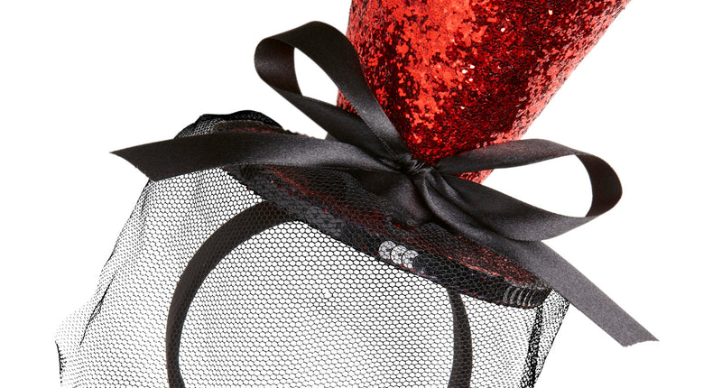 Widmann SRL Rode Mini Hoge Hoed Met Sluier