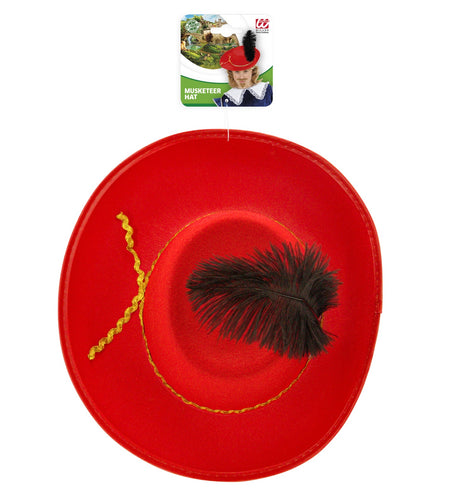 Widmann SRL Rode musketier hoed kind